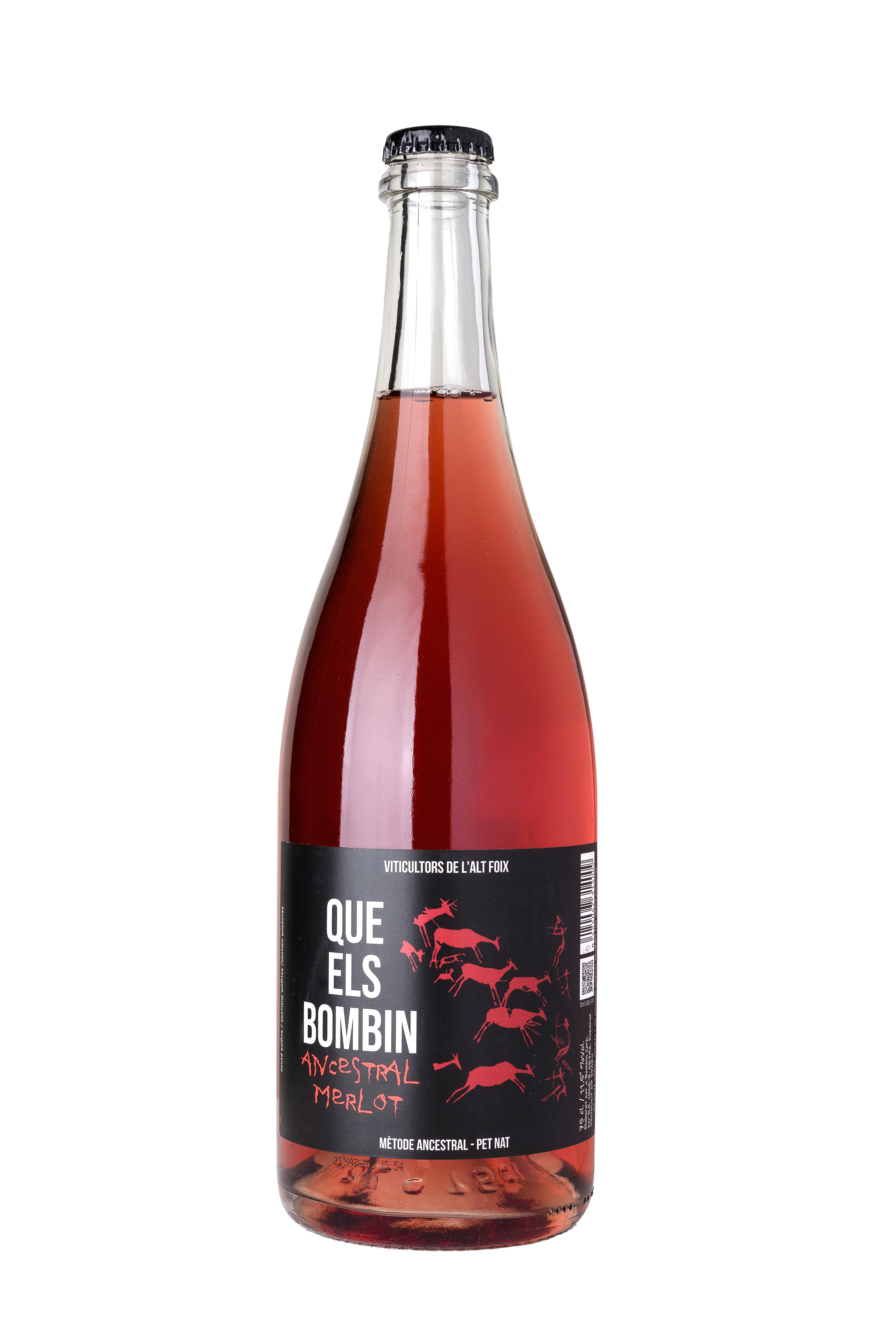 Ampolla de Que els Bombin, escumós ancestral de merlot